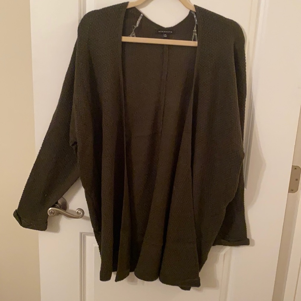 Olive green cardigan